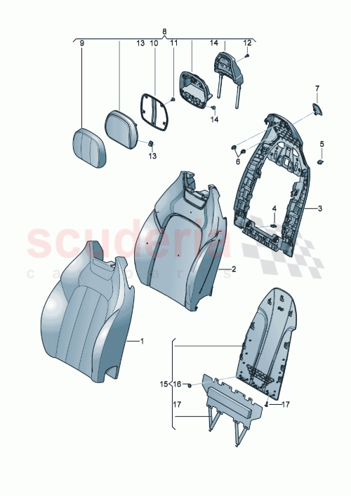Part Diagram for Bentley 3SD881517