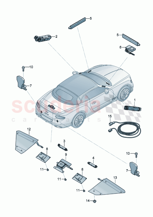 Part Diagram for Bentley 3SA907248