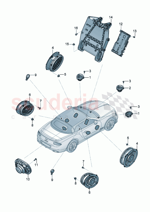 Part Diagram for Bentley 3SC971502B