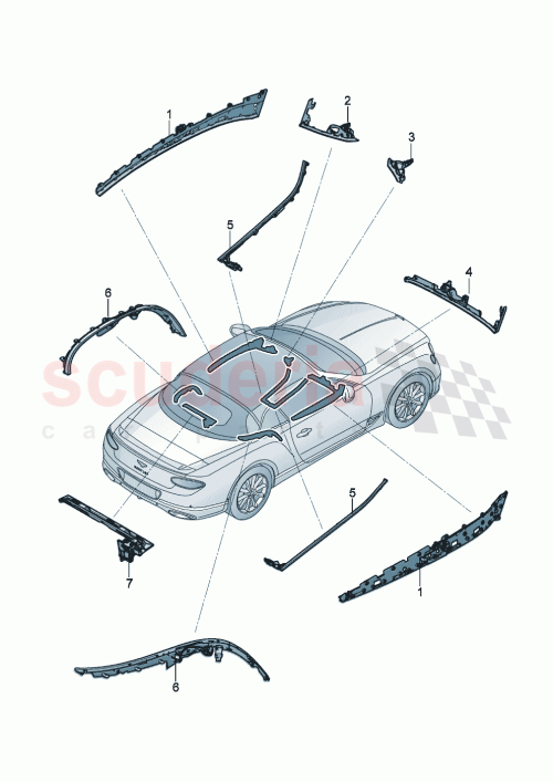Part Diagram for Bentley 3SB947207D