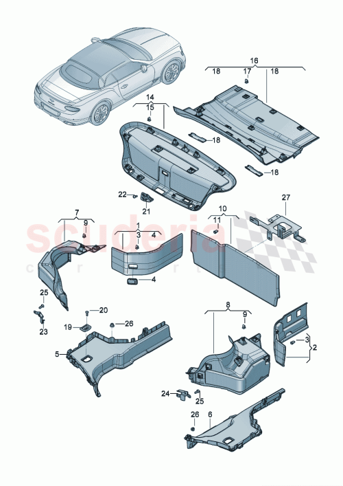 Part Diagram for Bentley 3SD867863S