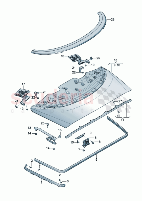 Part Diagram for Bentley 3SD 871 682 B