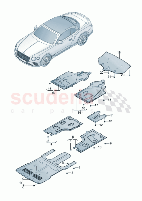 Part Diagram for Bentley 3SA825197B