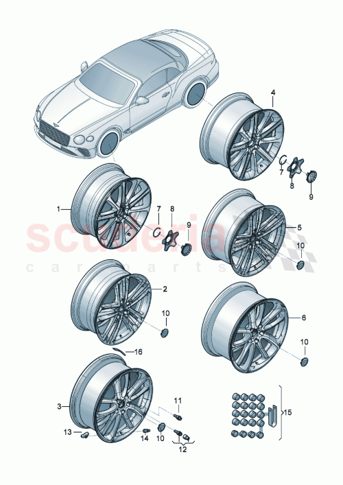 Part Diagram for Bentley 3SA601025AE