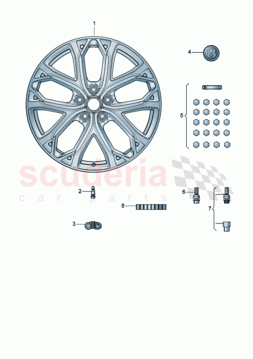 Part Diagram for Bentley 3SA601025DH