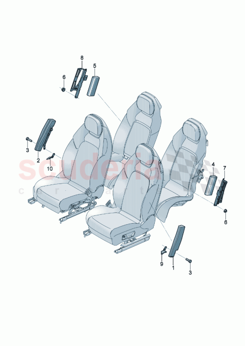 Part Diagram for Bentley 3SD 882 659 A