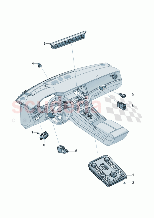 Part Diagram for Bentley 3SD959672AT