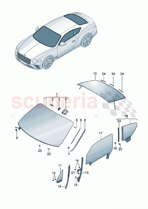 Part Diagram for Bentley 3SD845297H
