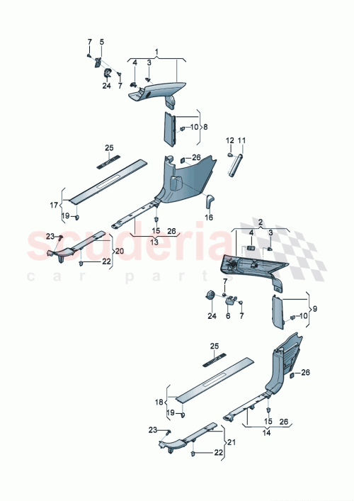 Part Diagram for Bentley 3SD868662A