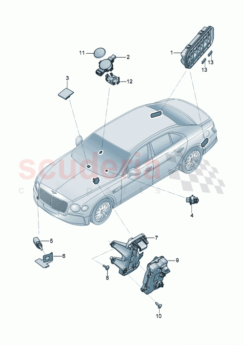 Part Diagram for Bentley 81A955555B