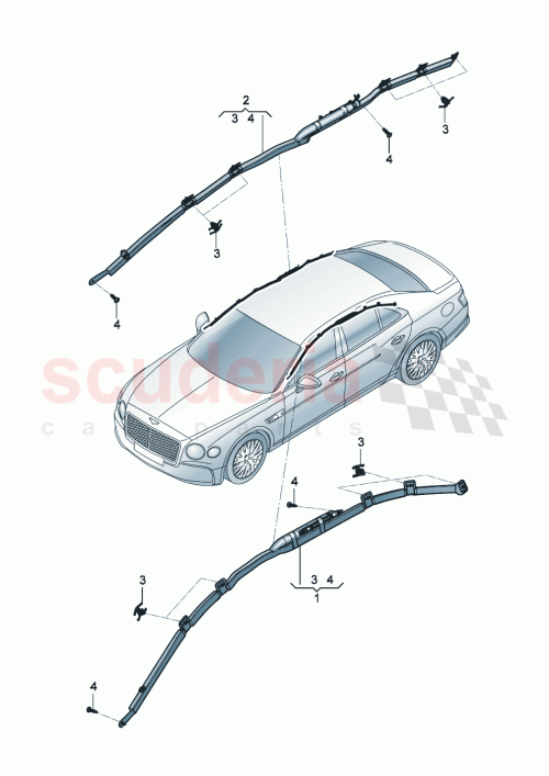 Part Diagram for Bentley 3SE880742D