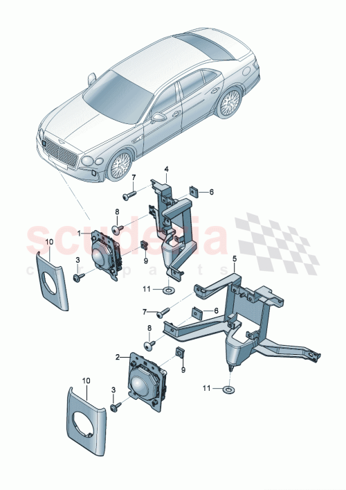 Part Diagram for Bentley 3SE907541C