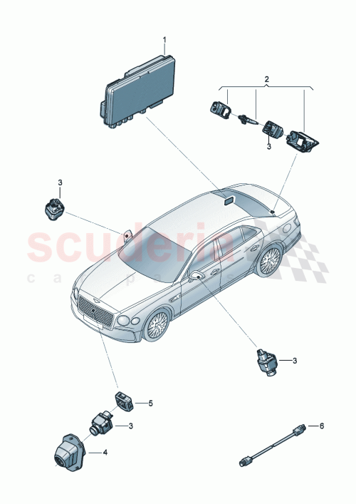 Part Diagram for Bentley 3SE971067BL