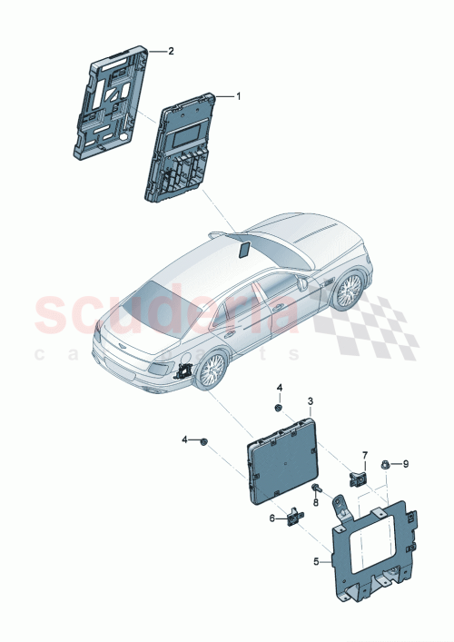 Part Diagram for Bentley 3SE 907 461 A