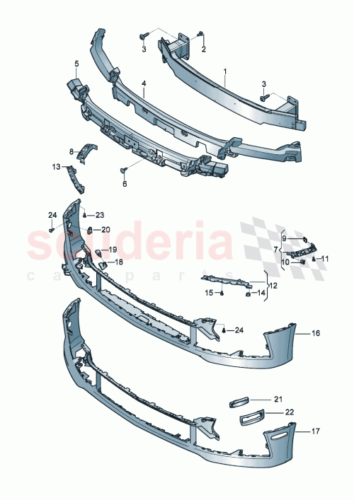 Part Diagram for Bentley 3SE807550B
