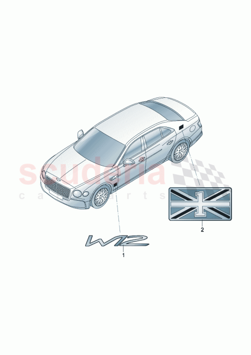 Part Diagram for Bentley 3SE853675D