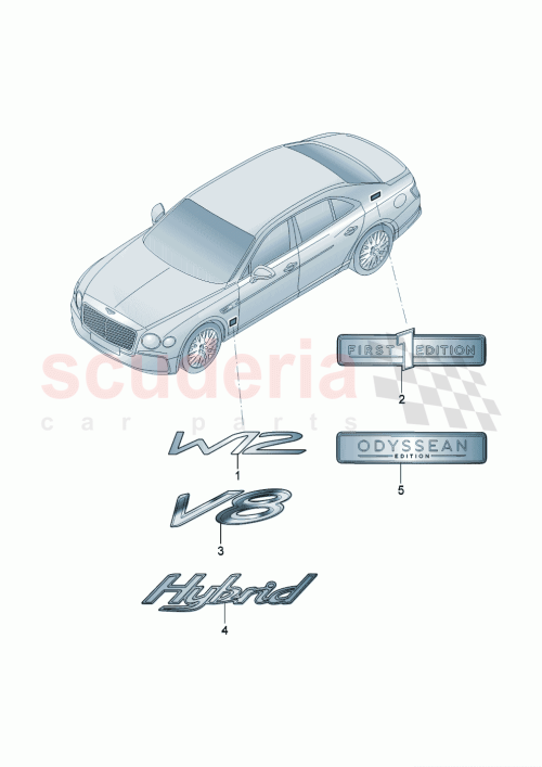 Part Diagram for Bentley 3SE853675E