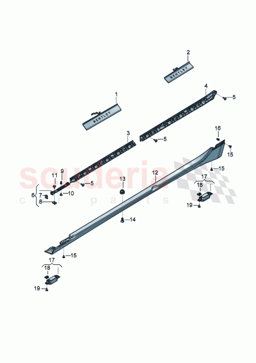 Part Diagram for Bentley 3SE853924F