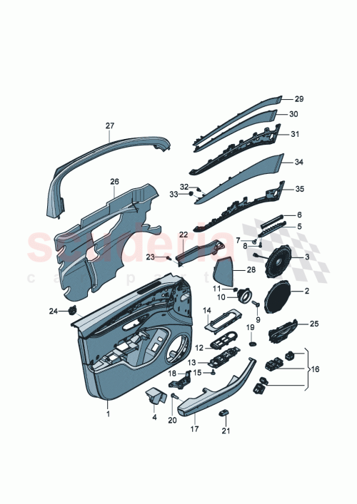 Part Diagram for Bentley 3SE947165D