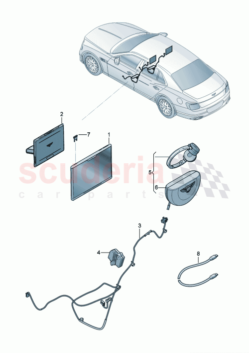 Part Diagram for Bentley 4M0919411C