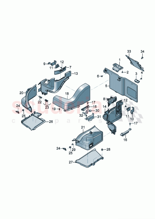 Part Diagram for Bentley 3SE867714S