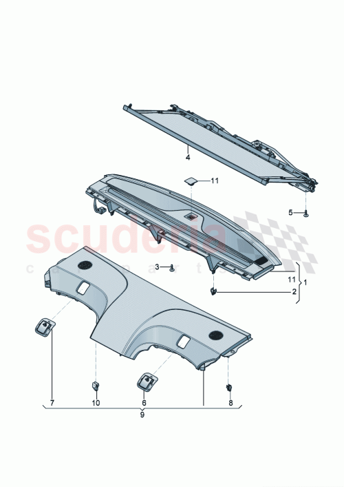 Part Diagram for Bentley 3SE 813 597 A