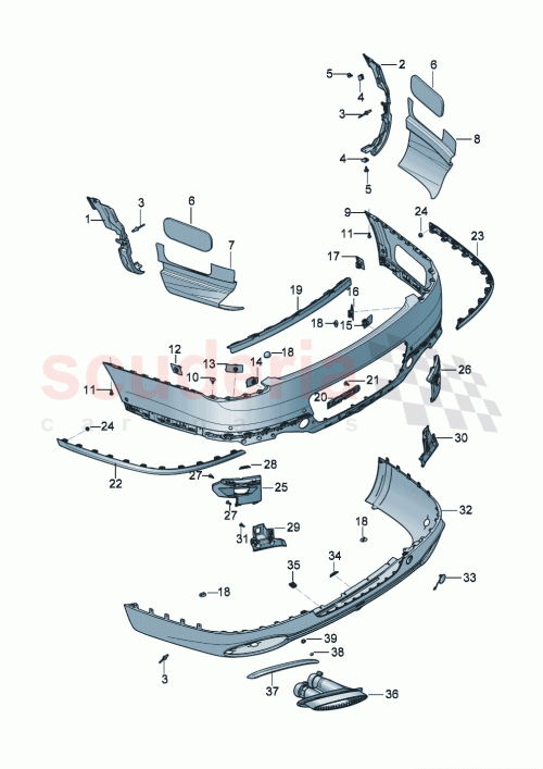 Part Diagram for Bentley 3SE807050C