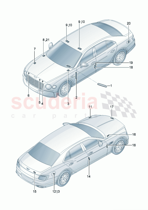 Part Diagram for Bentley 3SE000297