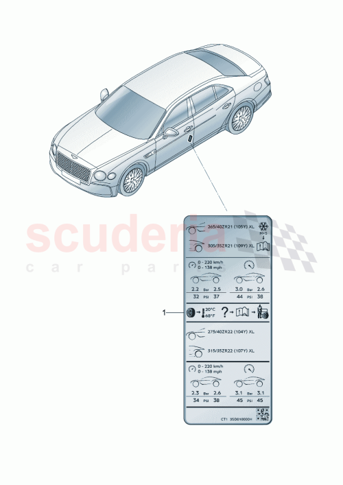 Part Diagram for Bentley 3SE010000B