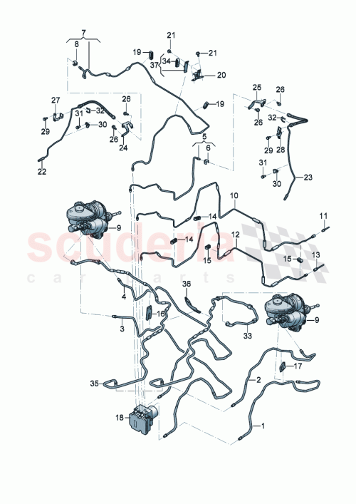 Part Diagram for Bentley 976 614 709 A