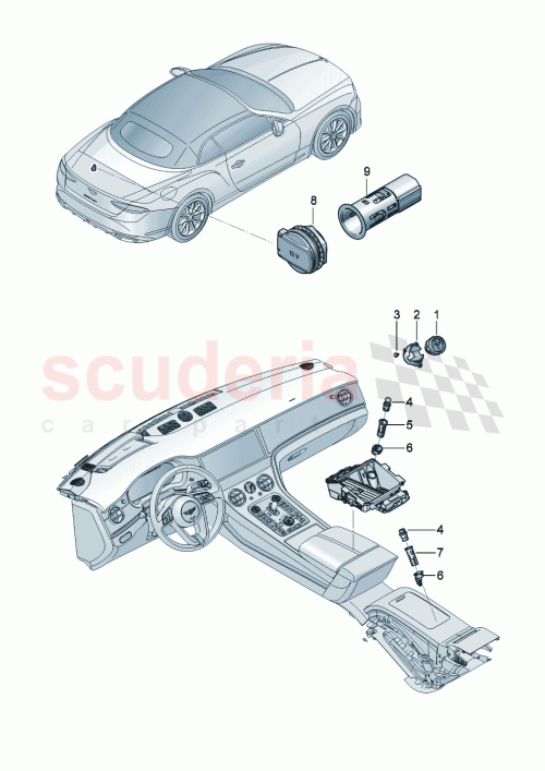 Part Diagram for Bentley 3SA919204J