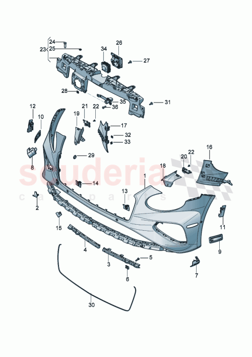 Part Diagram for Bentley 3SD 857 897 A