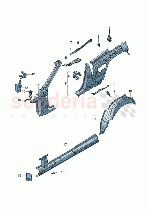 Part Diagram for Bentley 3SD810111B