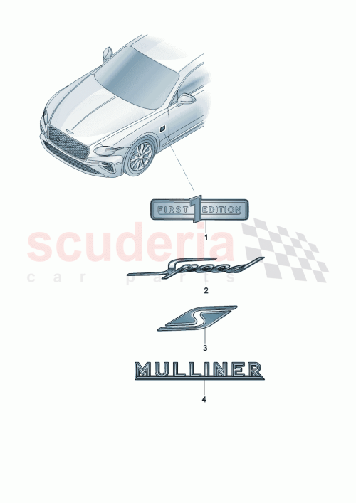 Part Diagram for Bentley 3SD853675M