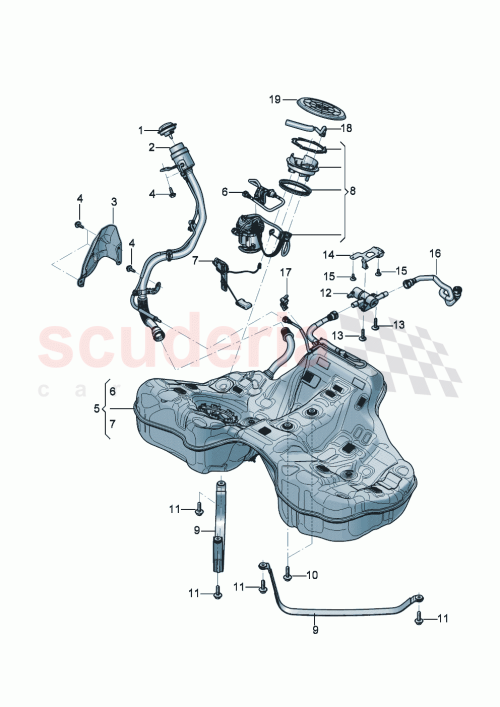 Part Diagram for Bentley 971 201 292 A