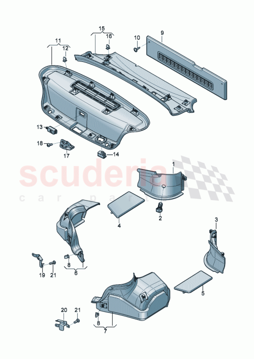 Part Diagram for Bentley 3SD867428M