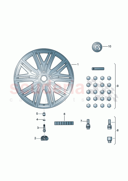 Part Diagram for Bentley WHT010179