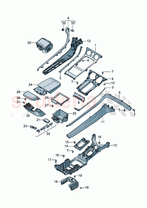 Part Diagram for Bentley 3SD864207AB