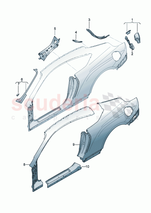 Part Diagram for Bentley 3SD809161B