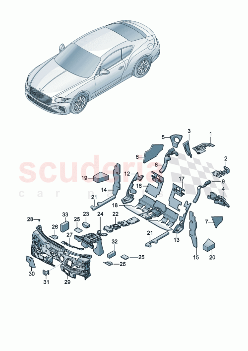 Part Diagram for Bentley 3SD867846