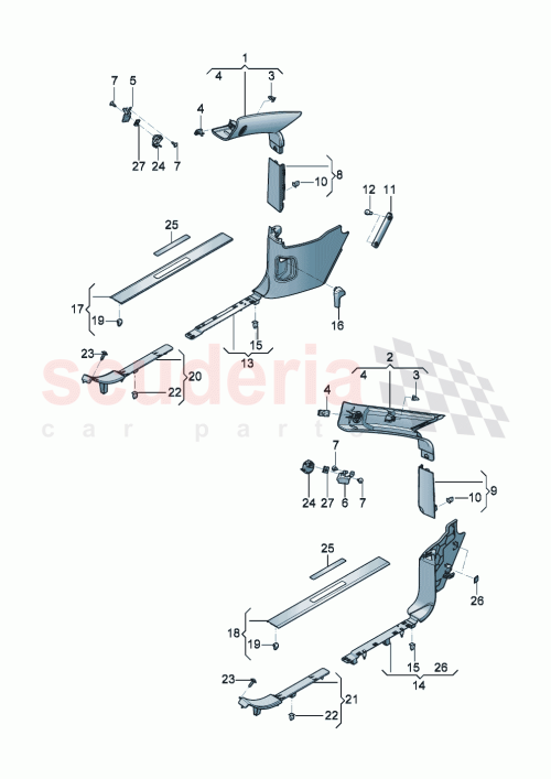 Part Diagram for Bentley 3SD867992