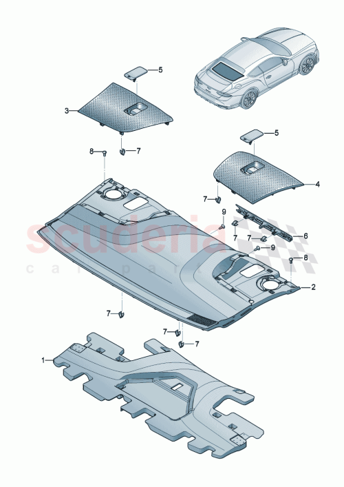 Part Diagram for Bentley 3SD 868 480 B