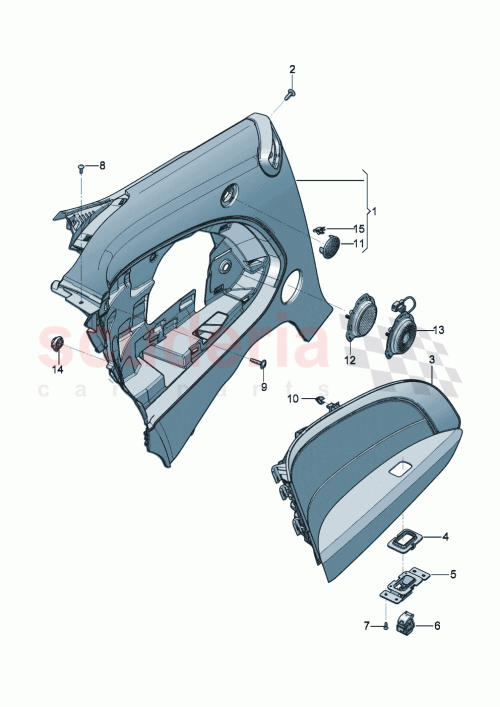 Part Diagram for Bentley 3SD 868 599 B