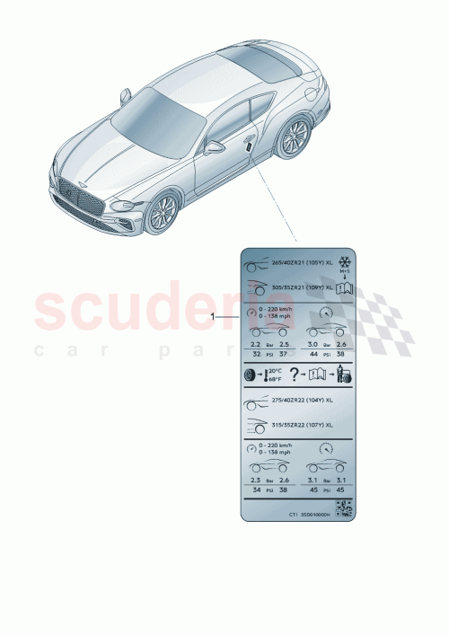 Part Diagram for Bentley 3SD010000JJ