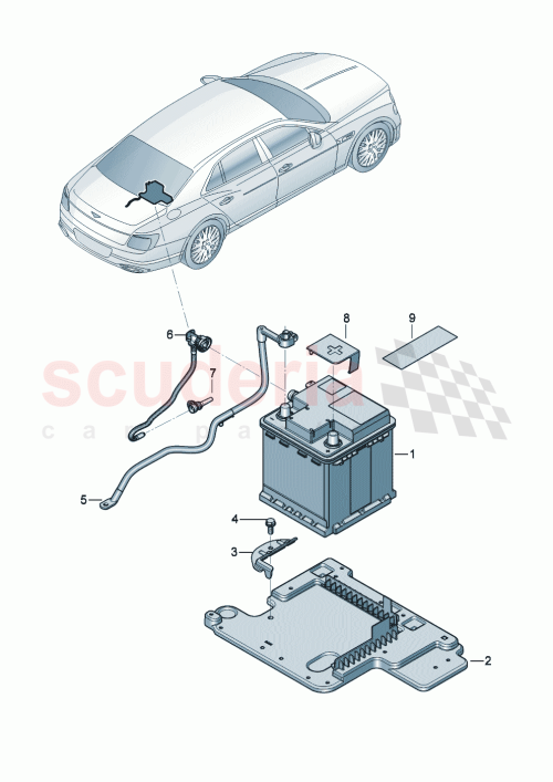 Part Diagram for Bentley 3SD804837