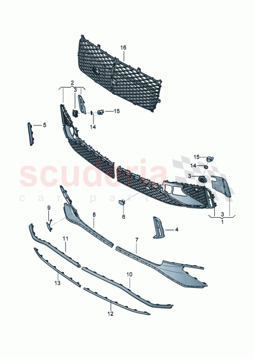 Part Diagram for Bentley 3SE 807 648 AL