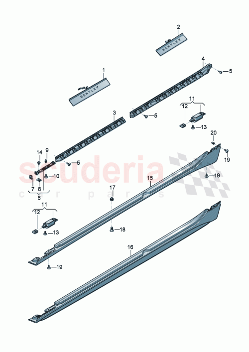 Part Diagram for Bentley 3SE853851H