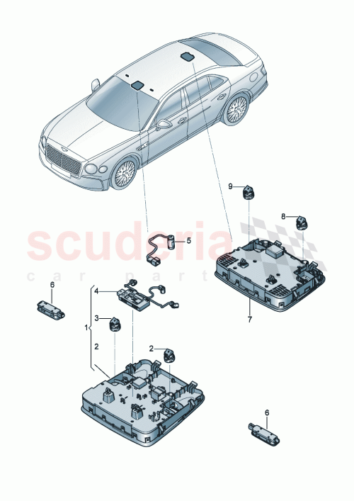 Part Diagram for Bentley 3SE 959 551 CR