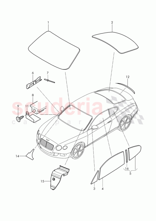 Part Diagram for Bentley 3W8971862A