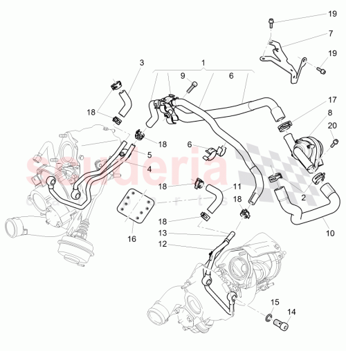 Part Diagram for Bentley 3W0121079E